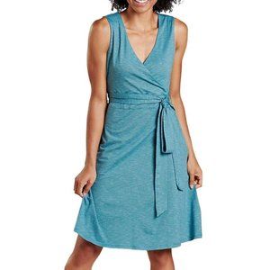 Toad&Co Cue Sleeveless Wrap Dress S Hydro